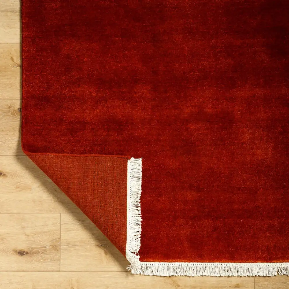 Hand-Loomed Wool Fringe Table Runner