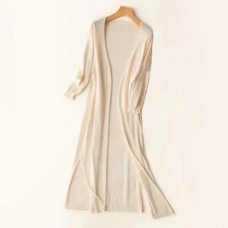 Casual Relaxed Fit Long Cardigan