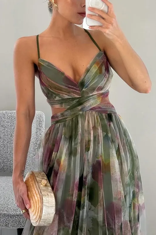 Elegant Floral Maxi Dress