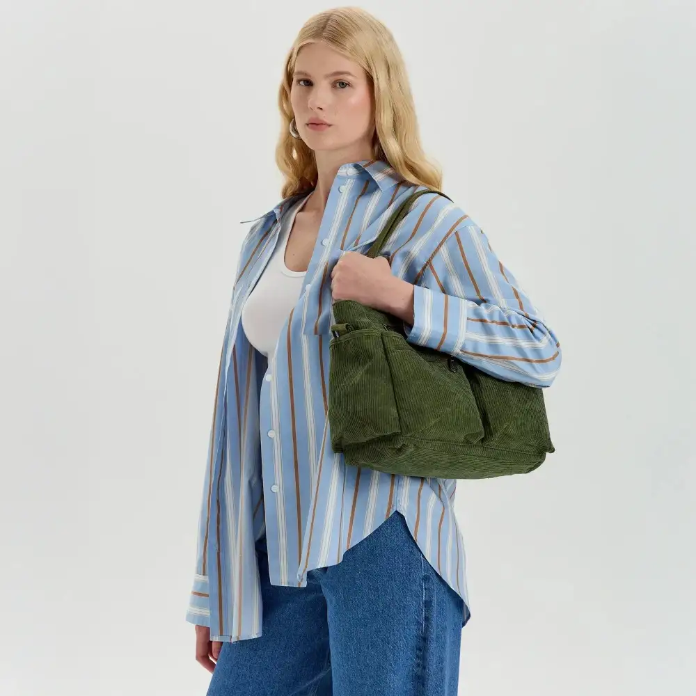 Open Top Crochet Crossbody Bag
