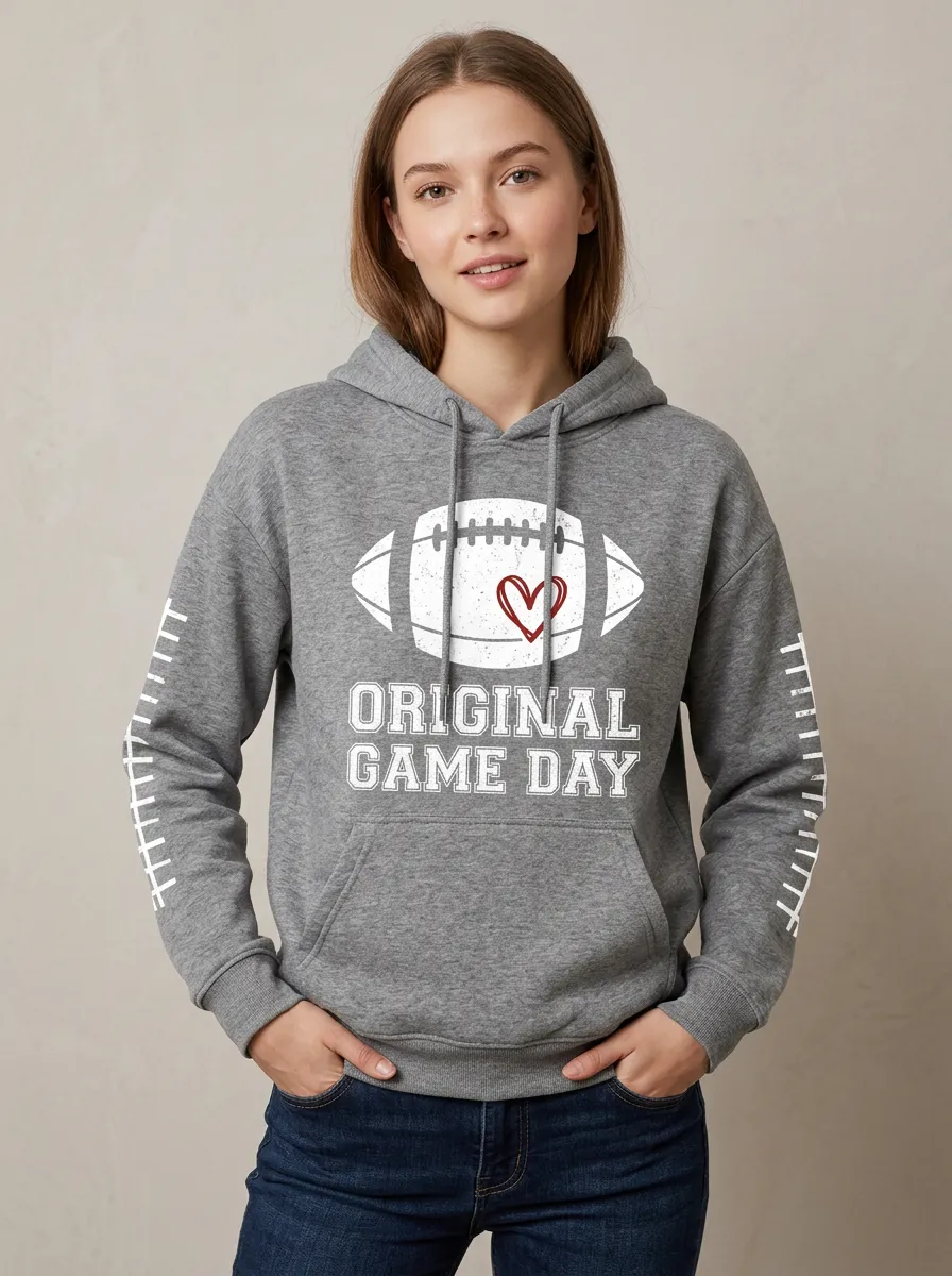 Women's Gridiron Original Day Heart Graphic Hoodie