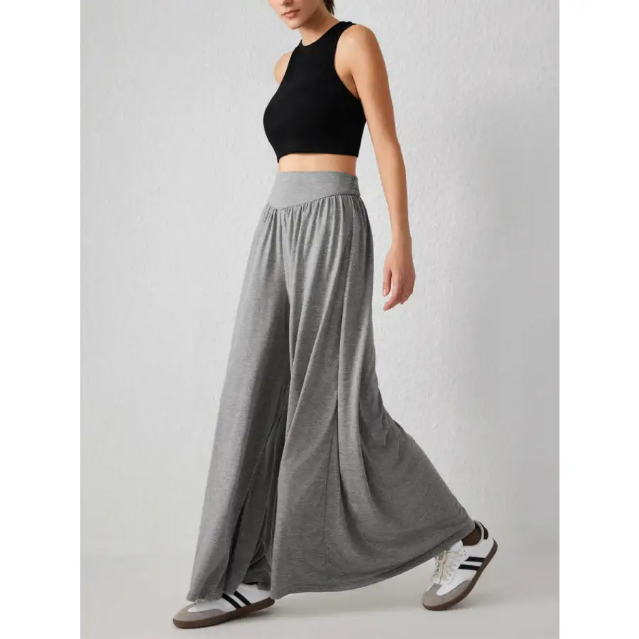 Relaxed High Waist Wide Leg Pants