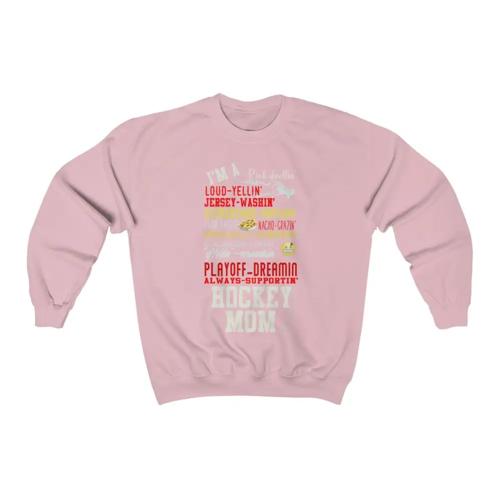 Mom Support Hockey Graphic Crewneck Sweatshirt