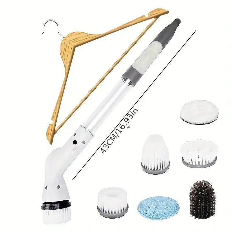 5Pcs Cordless Electric Rotary Powerful Scrubber