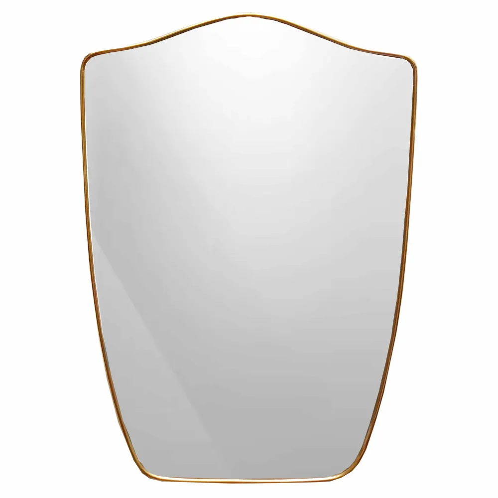 Organic Shield Brass Wall Mirror