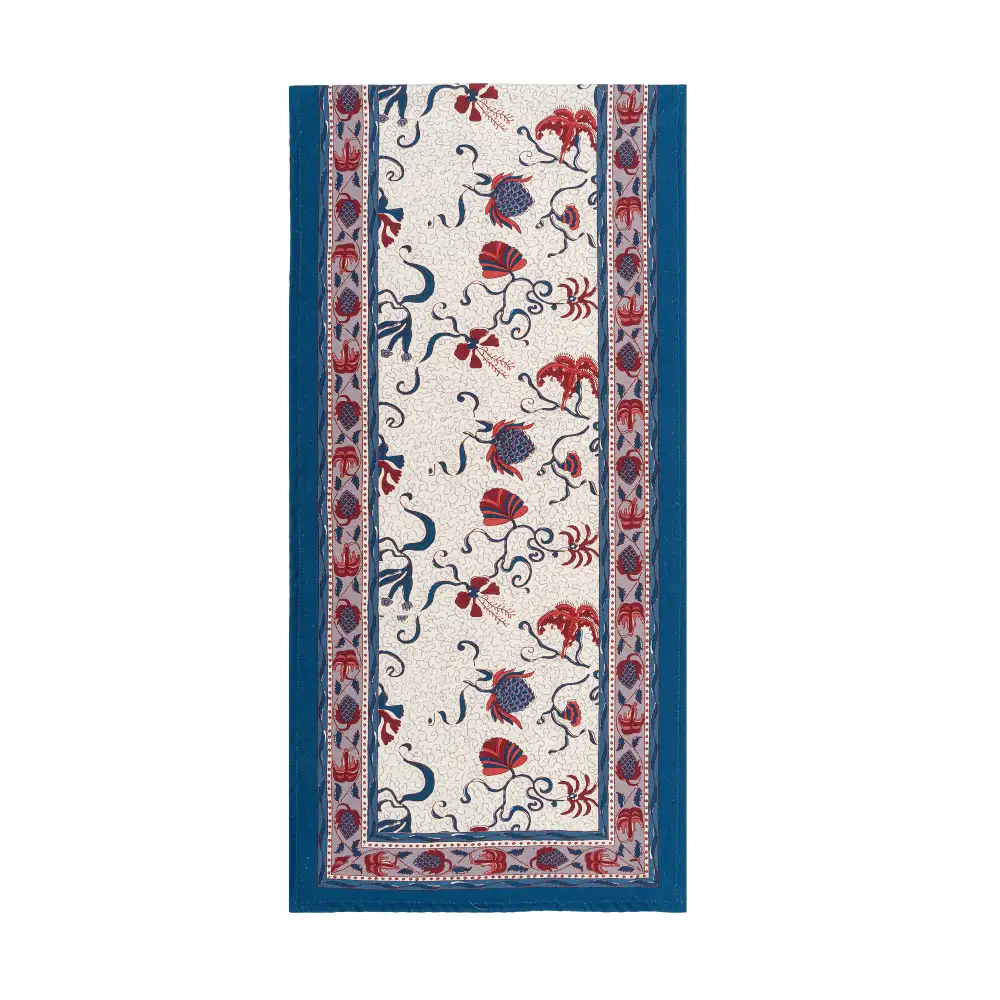 Exotic Curling Floral Table Runner