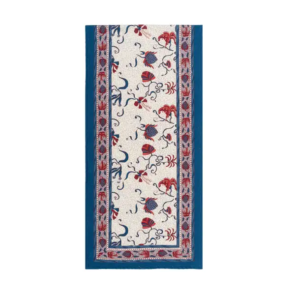 Exotic Curling Floral Table Runner