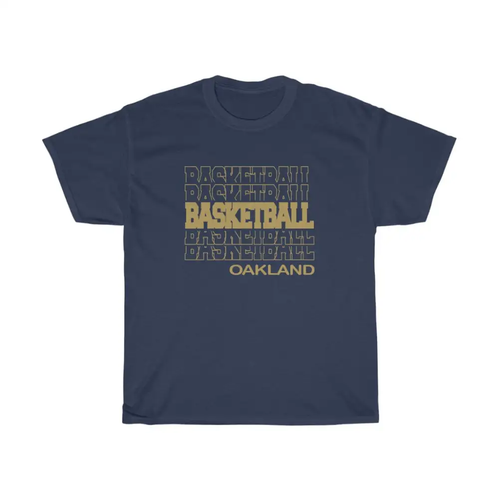Basketball Oakland in Modern Stacked Lettering