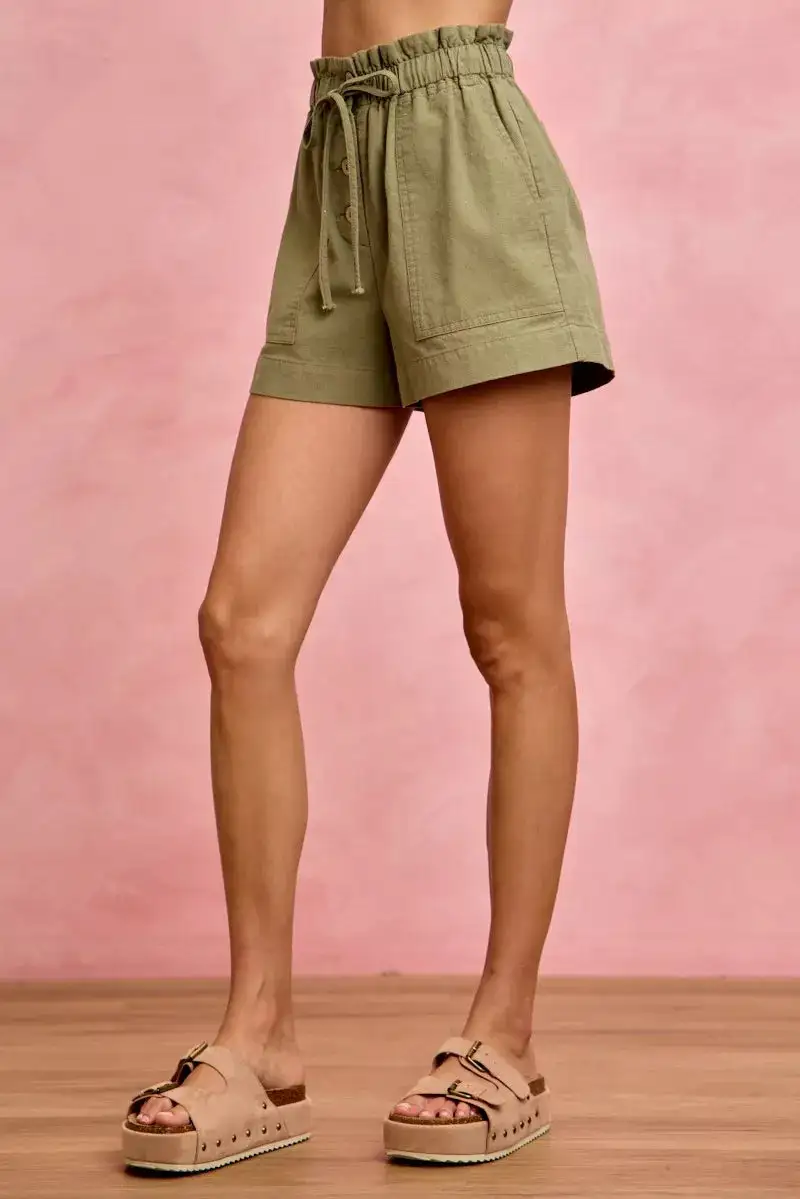Everyday Drawstring Pocket Detail Shorts