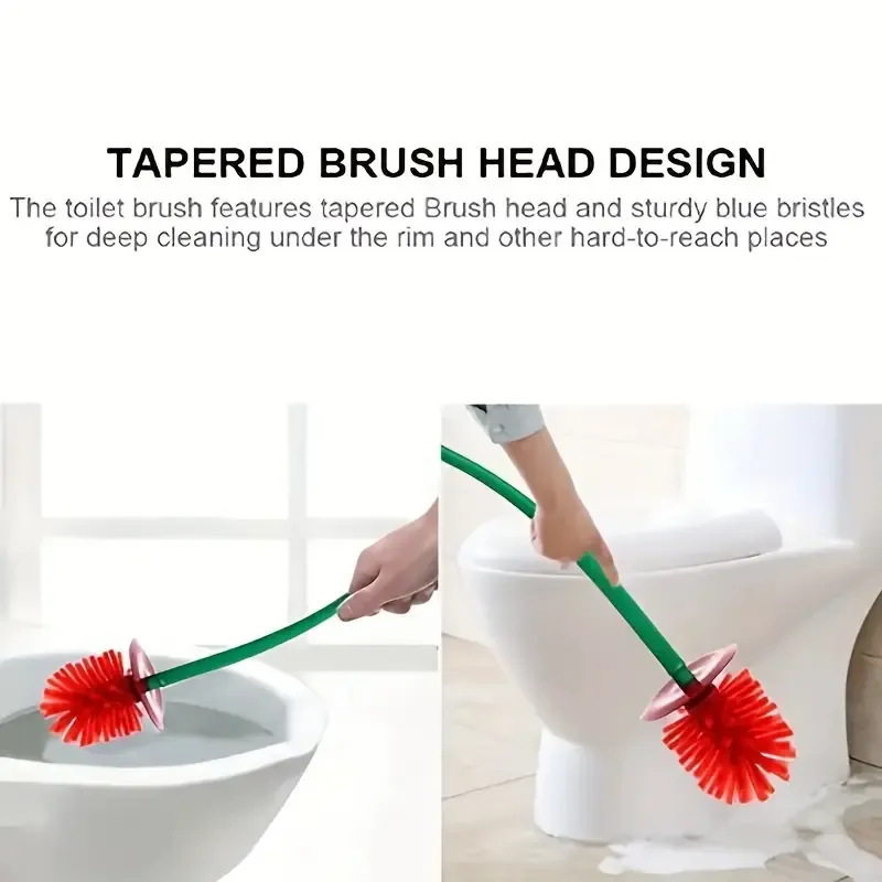 1pc Cherry Toilet Brush with Long Handle and Base