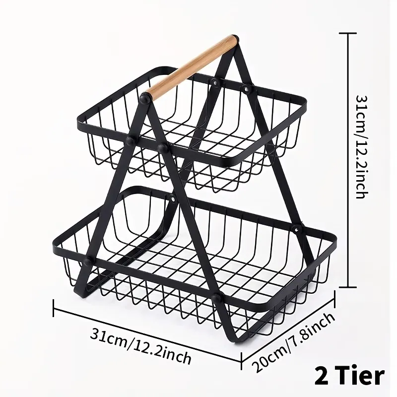 2-Tier Metal Fruit Basket