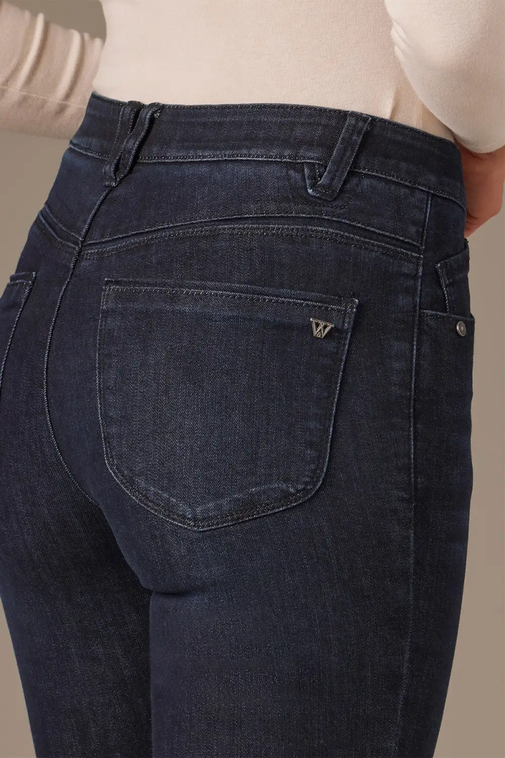 Relaxed Mid Rise Straight Leg Jeans