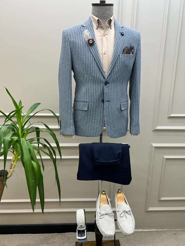 Slim Fit Dot Detailed Blazer