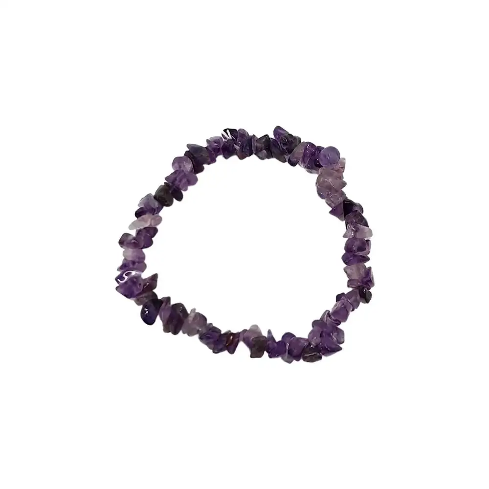 Chip-Stone Stretch Gemstone Crystal Bracelet