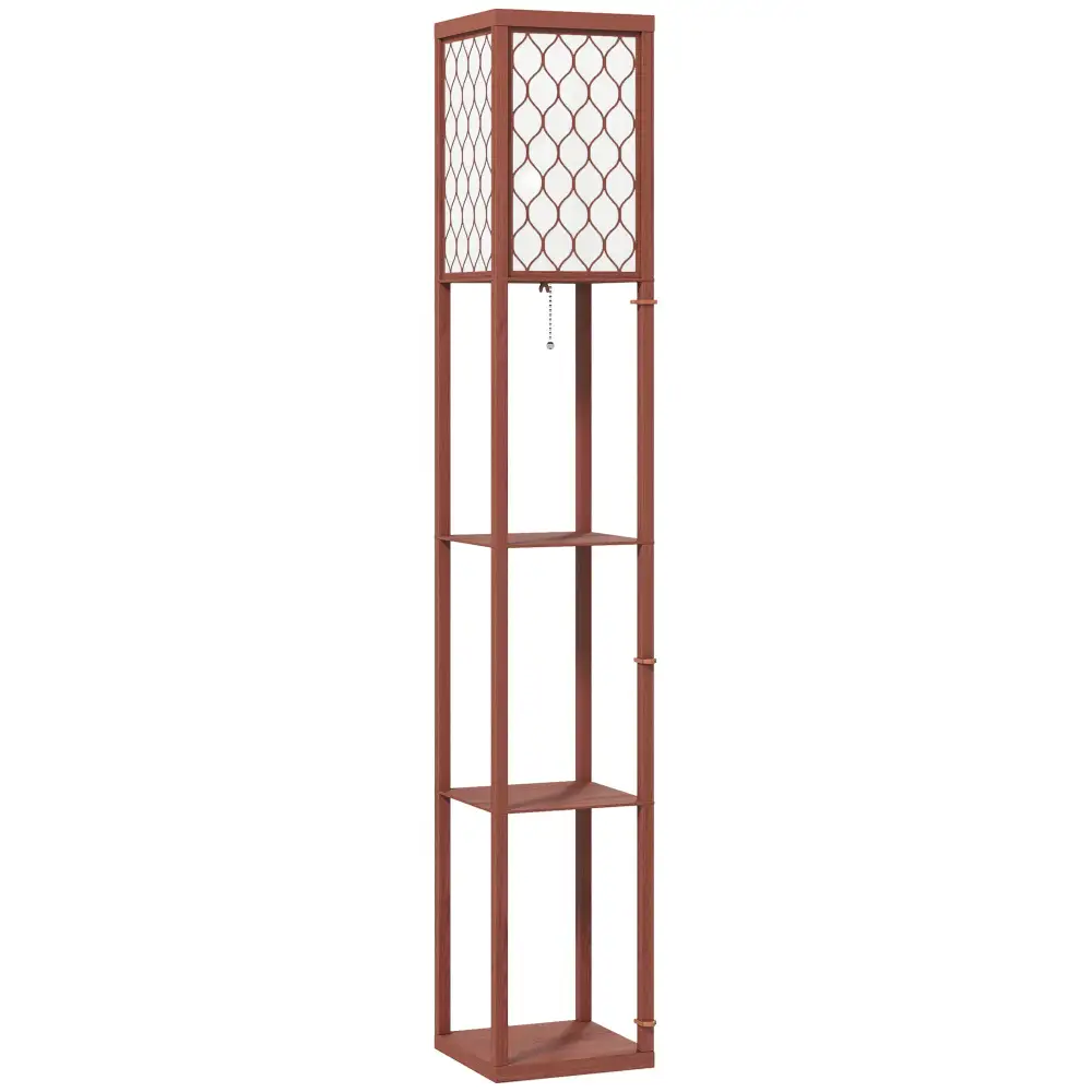 Corner Shelf Pull Chain Standing Floor Lamp