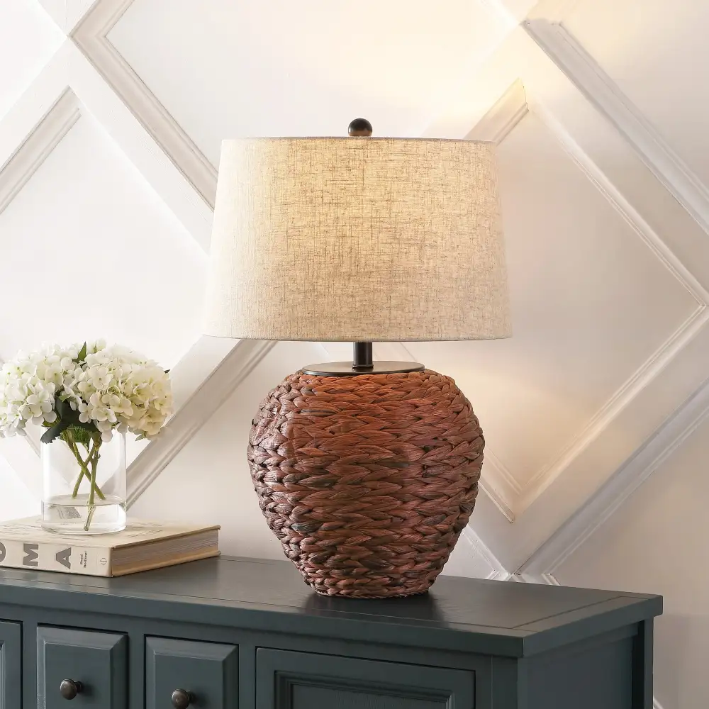 Banana Leaf Basket LED Table Lamp