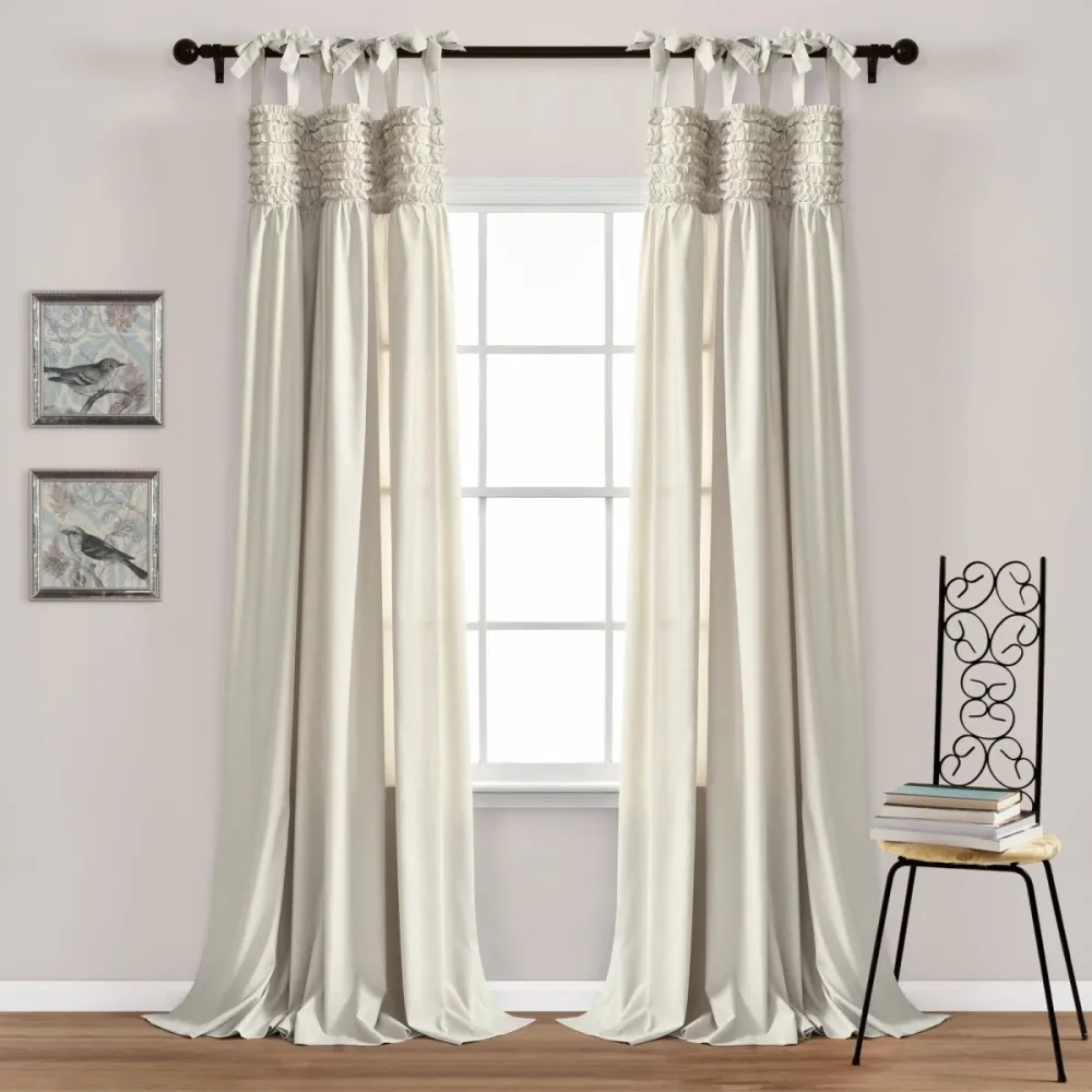 Elegant Ruffled Window Curtain Set