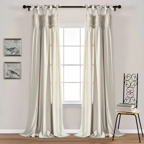 Elegant Ruffled Window Curtain Set
