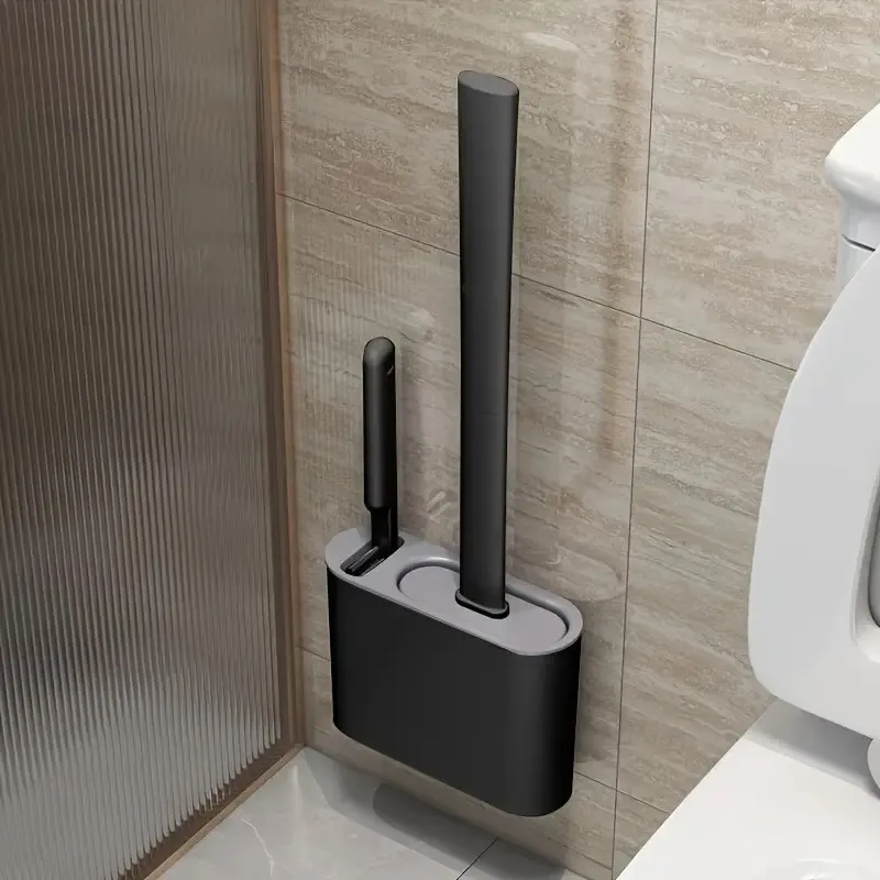 A Wall-Mounted Toilet Brush Hanging Storage Box
