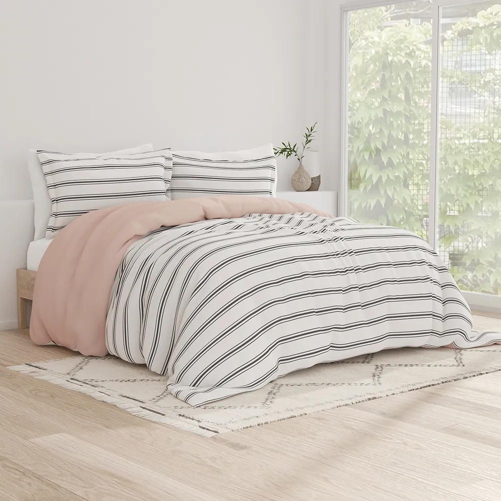 Desert Stripe Pattern Reversible Duvet Cover Set