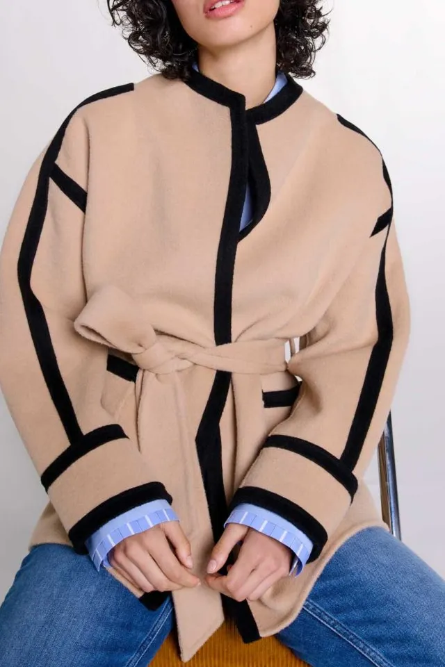 Single-Breasted Polyester Relaxed Jacket