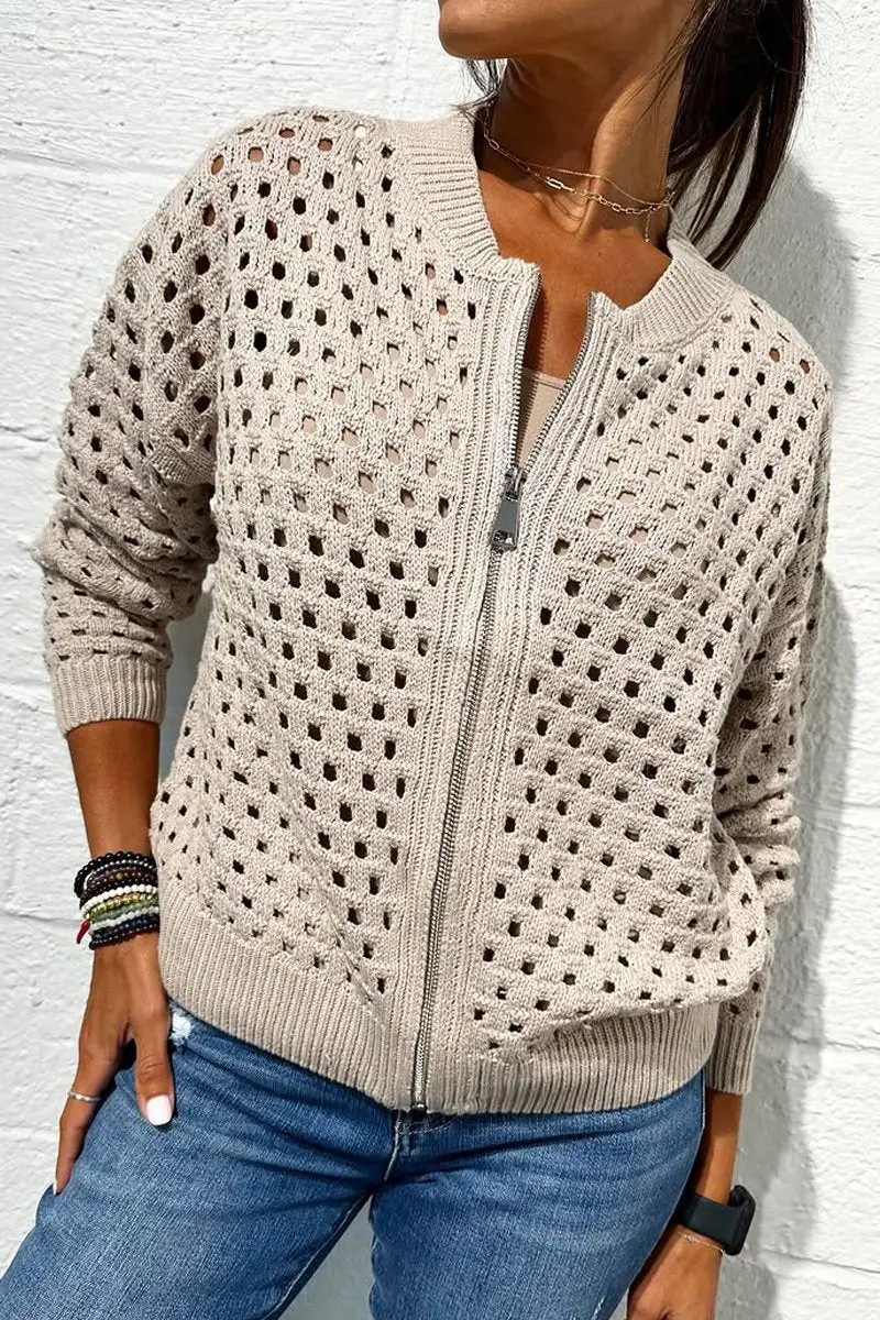 Zip Front Relaxed Jacket