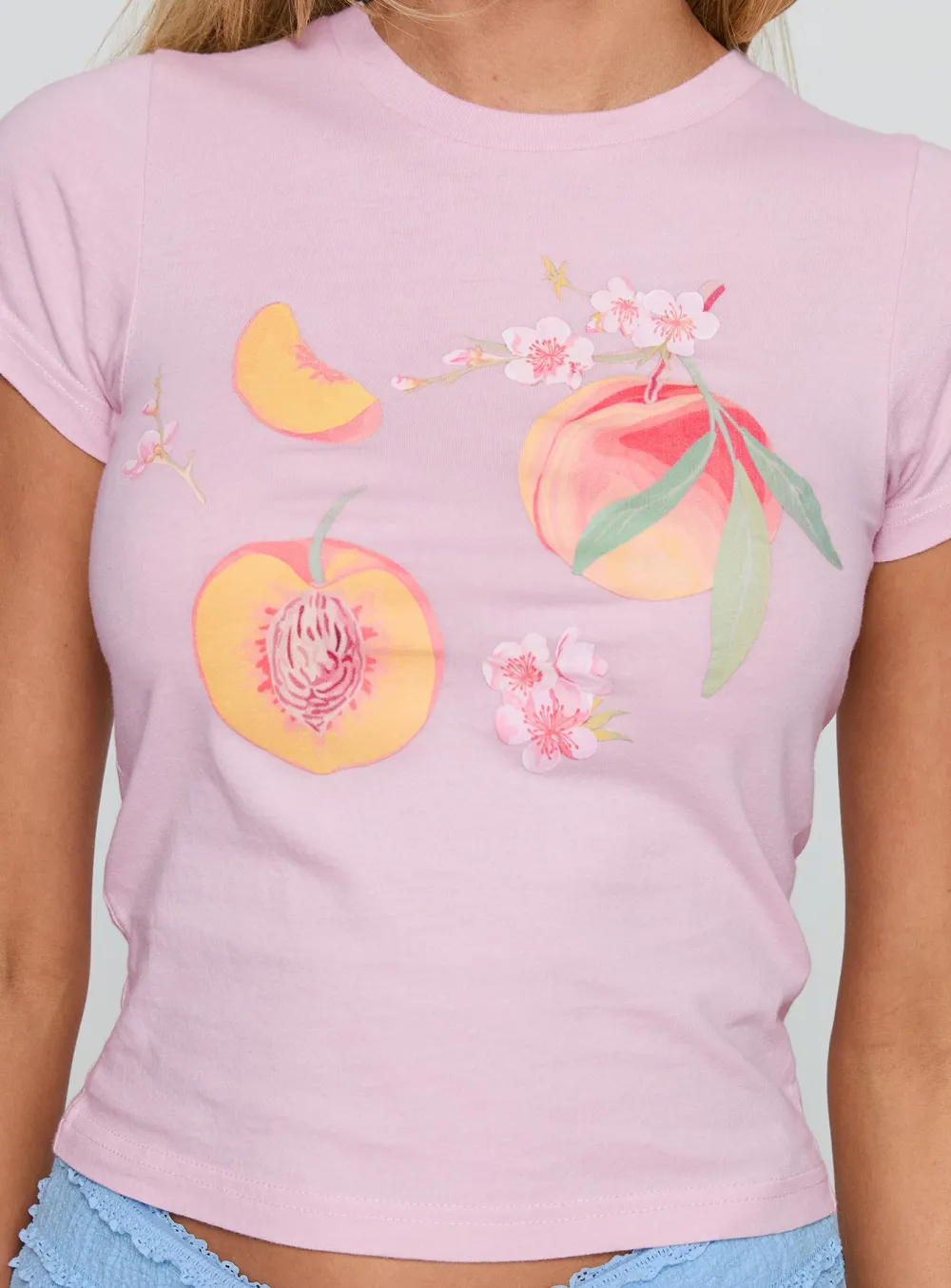 Darlin' Peach Classic Printed Top