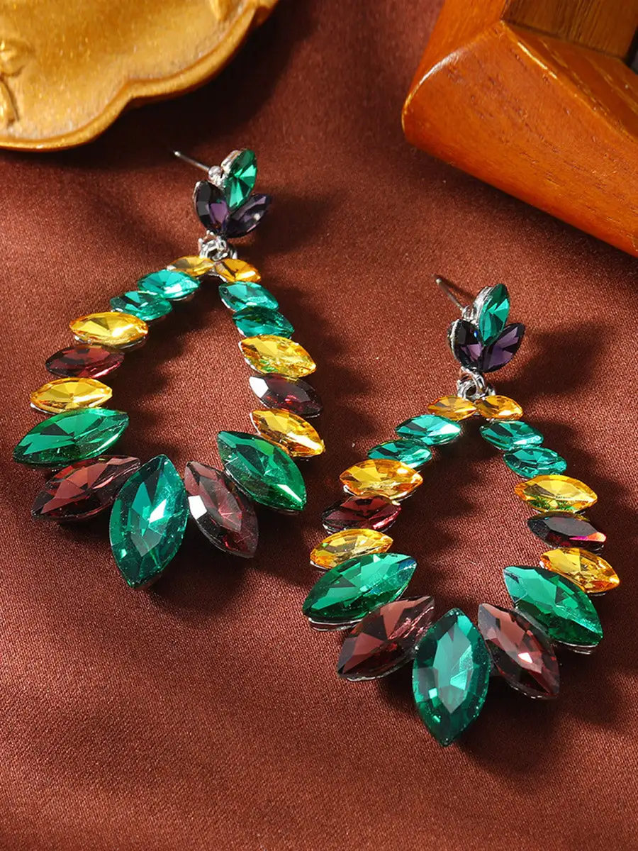 Lustrous Statement Accent Earrings
