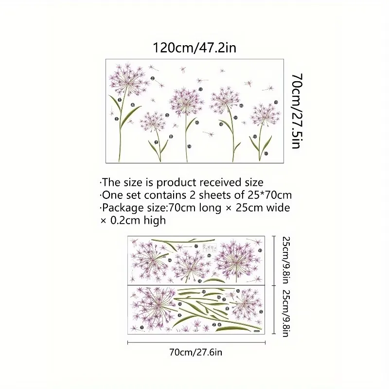 Dandelion Floral Wall Decals