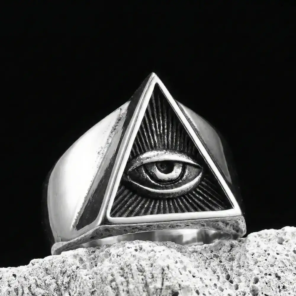 Men's Modern Pyramid Eye Ring