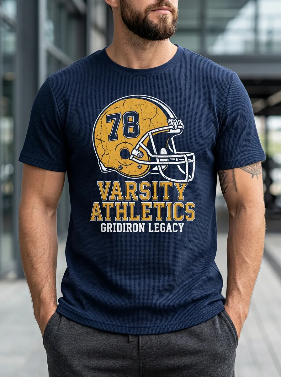 Men's Bold Gridiron Helmet T-Shirt