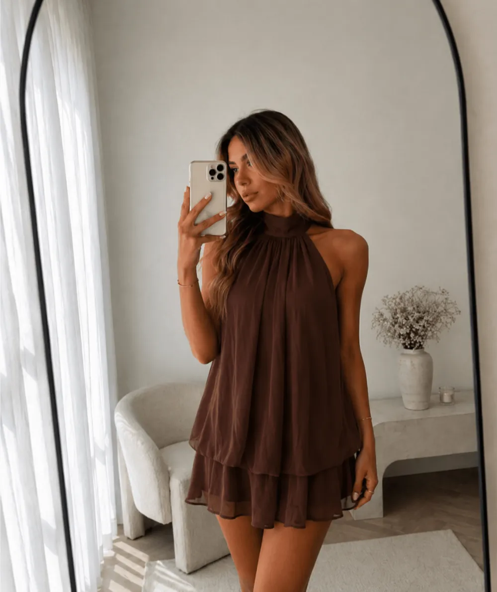 🌿Brenza Halter Mini Dress