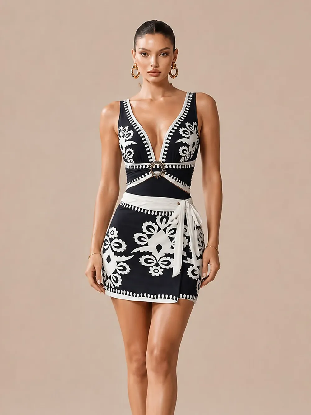 Zoey Printed Swimsuit Three Piece Set