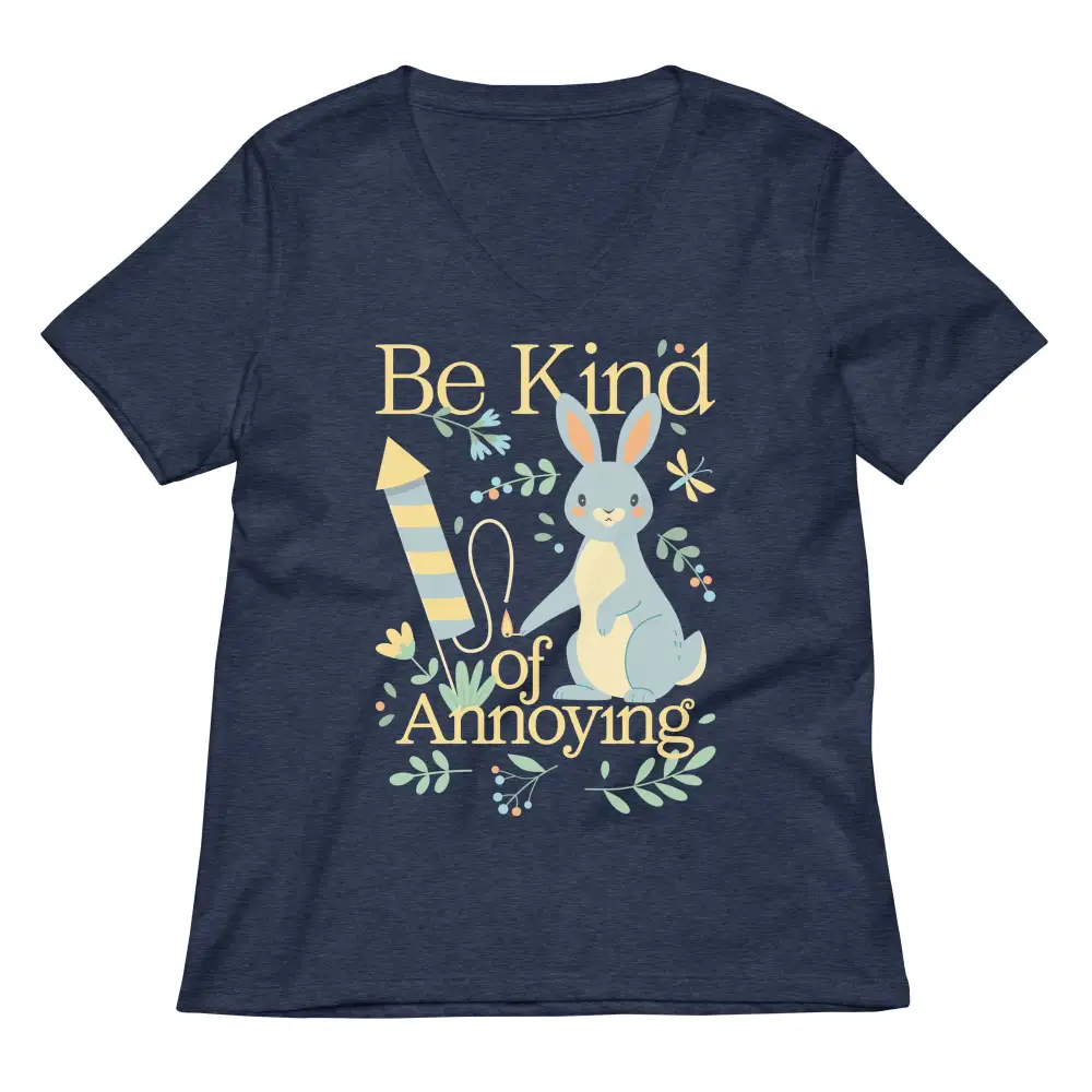 Annoying Print V Neck Tee