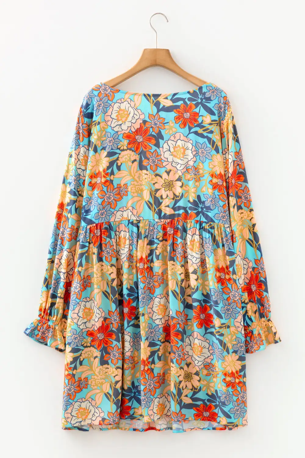 Floral Ruffle Long Sleeve Mini Dress