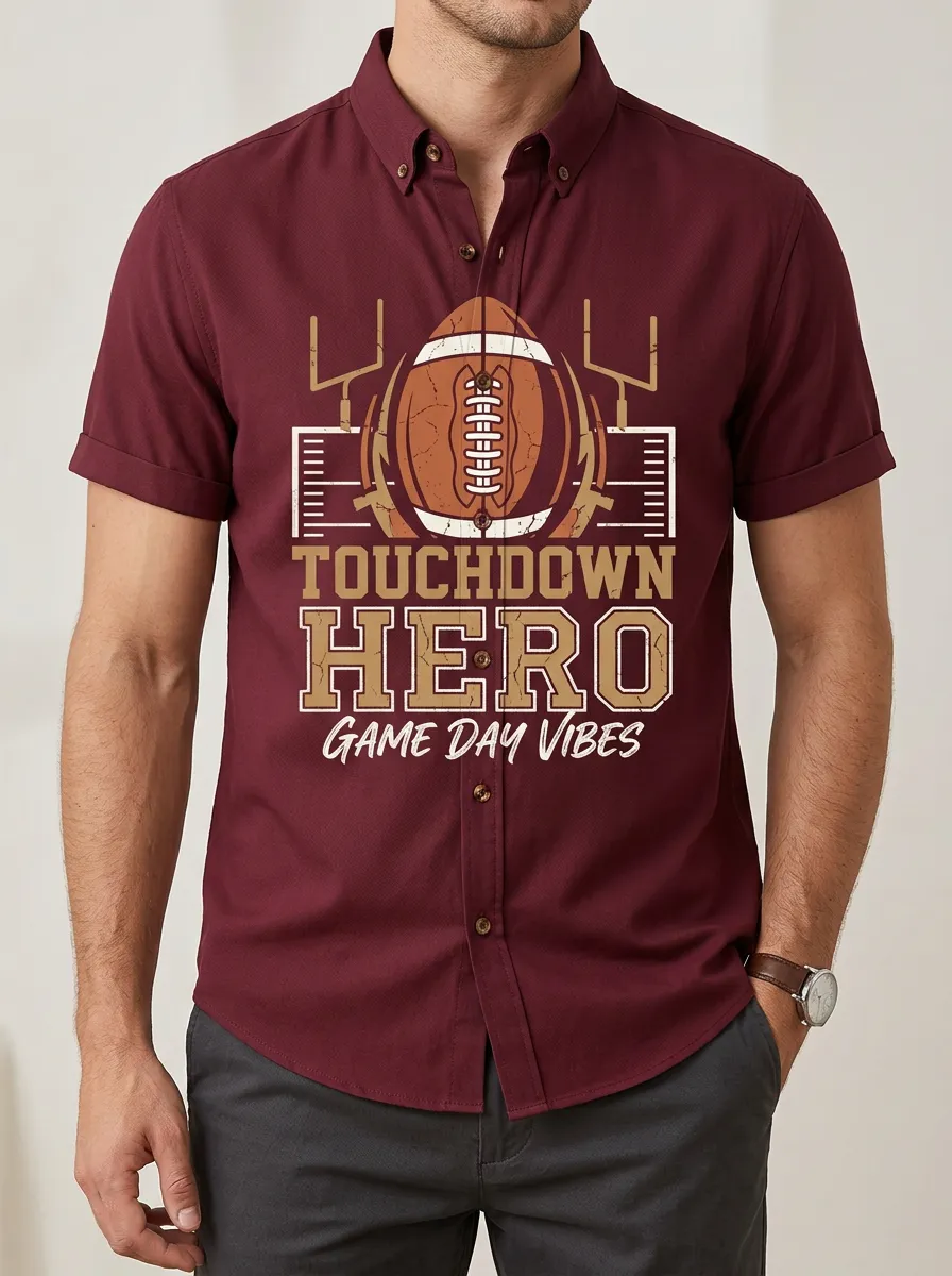 Football Graphic Casual Shirt