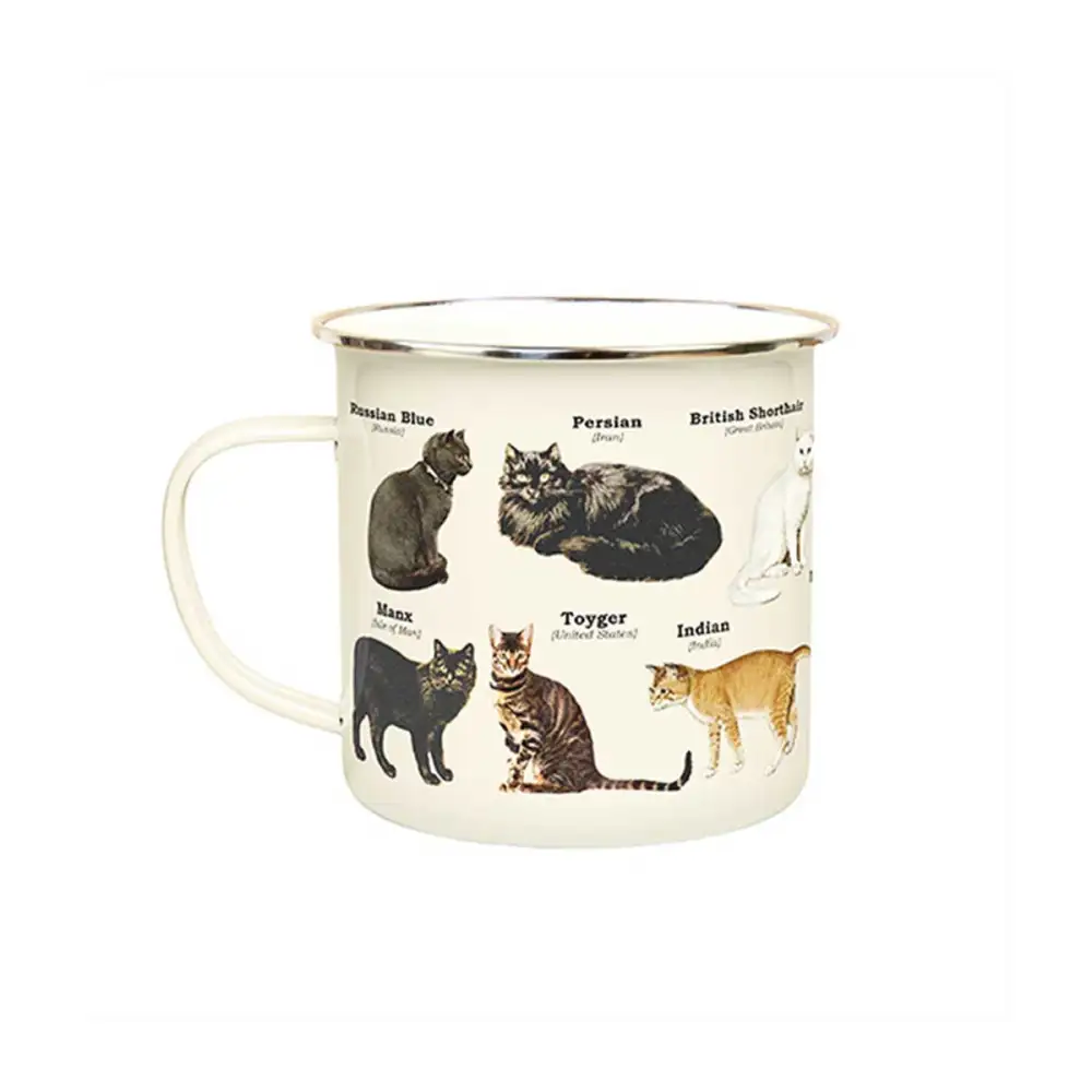 Cat Enamel Mug