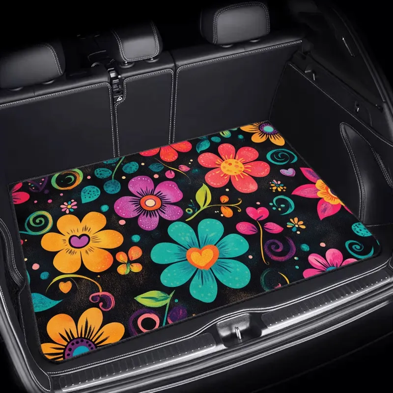 Floral Car Trunk Mat