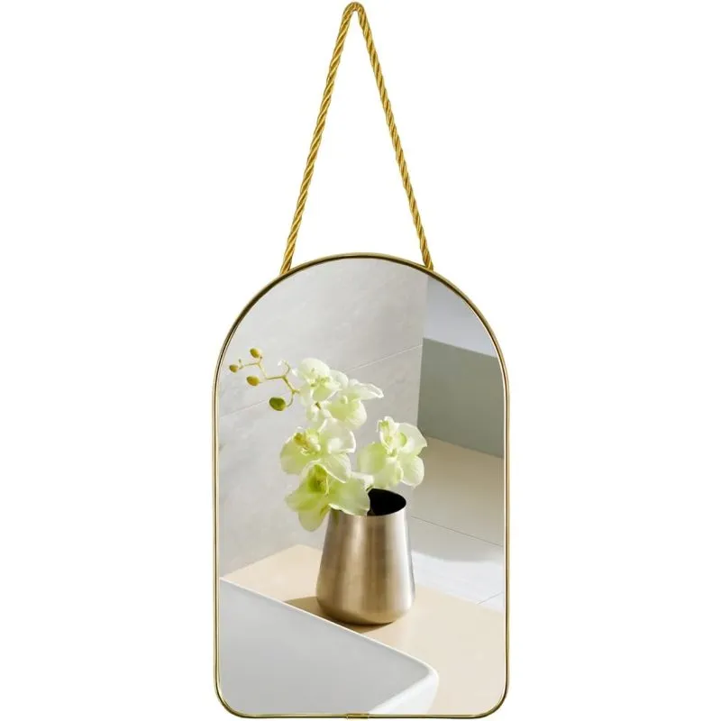 Gold Arch Hanging Wall Mirror