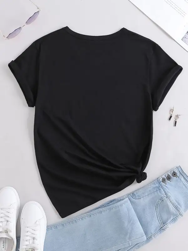 Casual Round-Neck Collared Short-Sleeve Knit T-Shirt