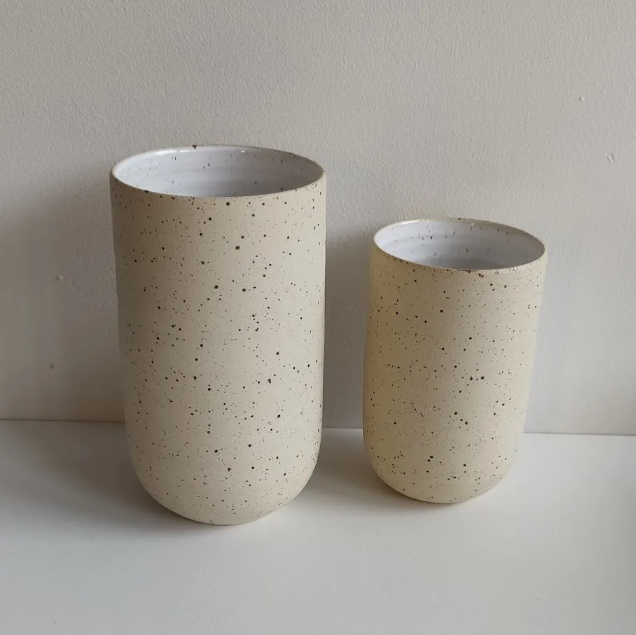 Speckled Stoneware Bouquet Vase