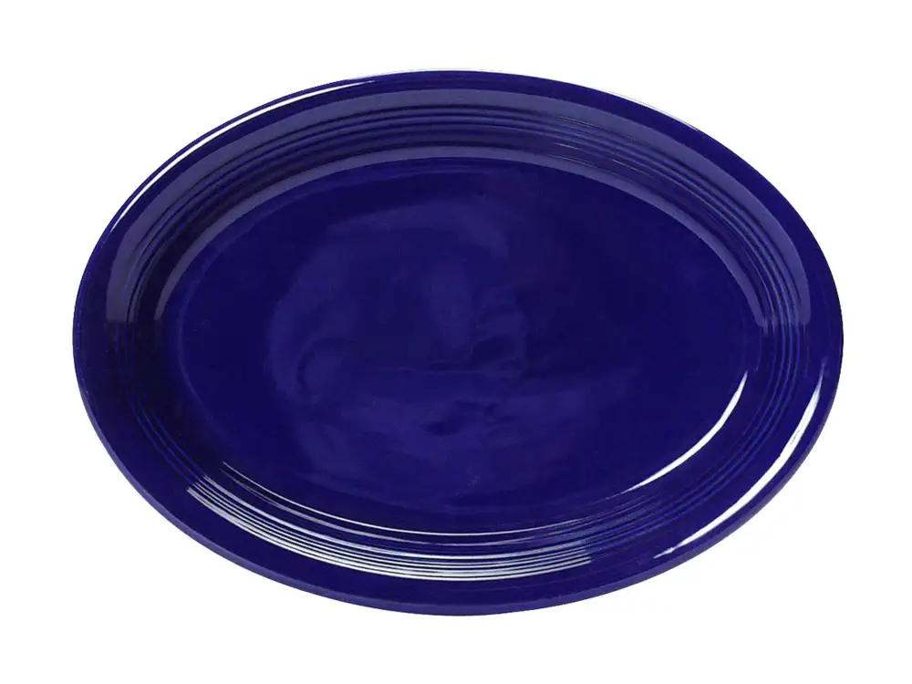 Concentric Pattern Oval Service Platter