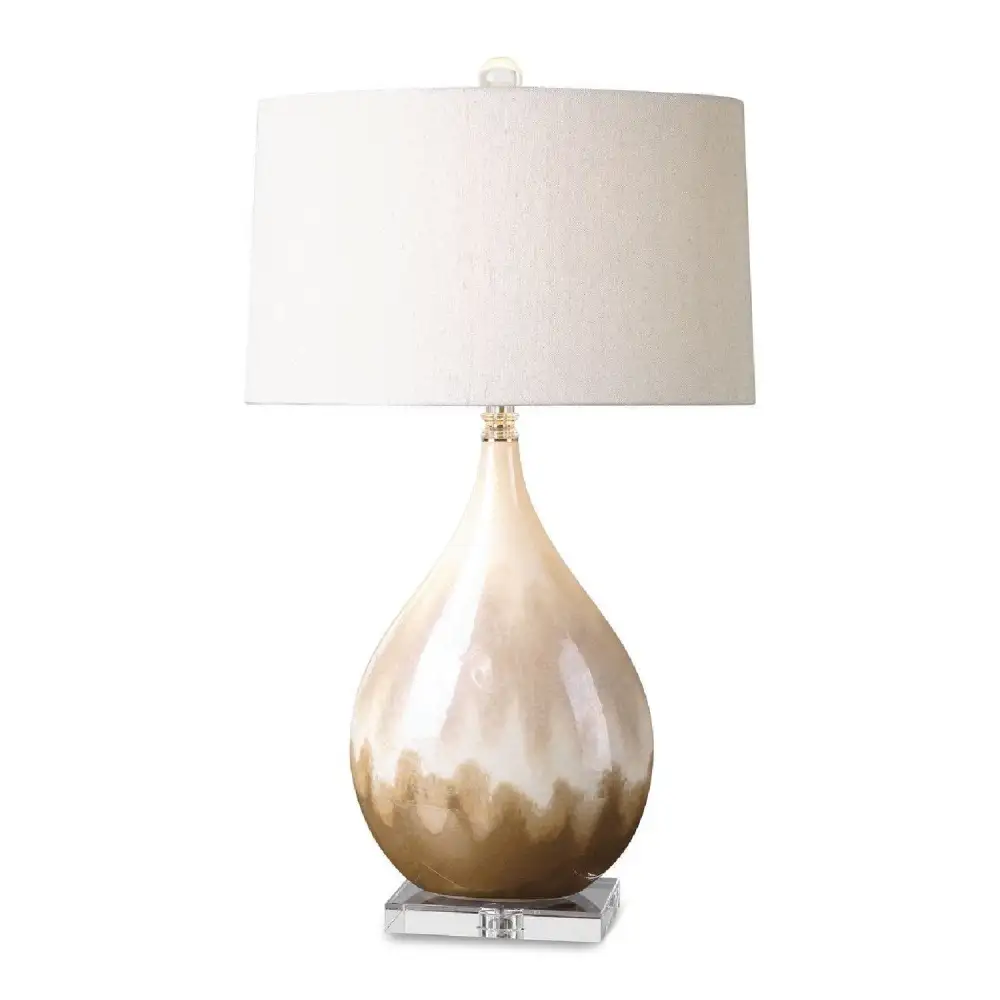 Earth-Toned Glaze Ceramic Table Lamp