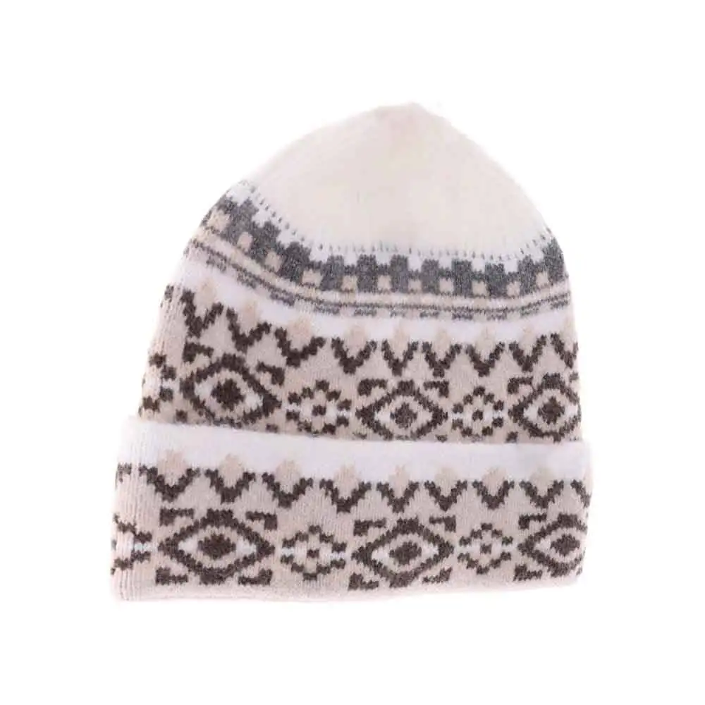Aztec Pattern Cuff Beanie