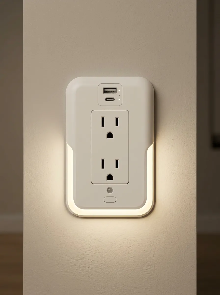 USB Charging Sensor Printed LED Outlet Cover