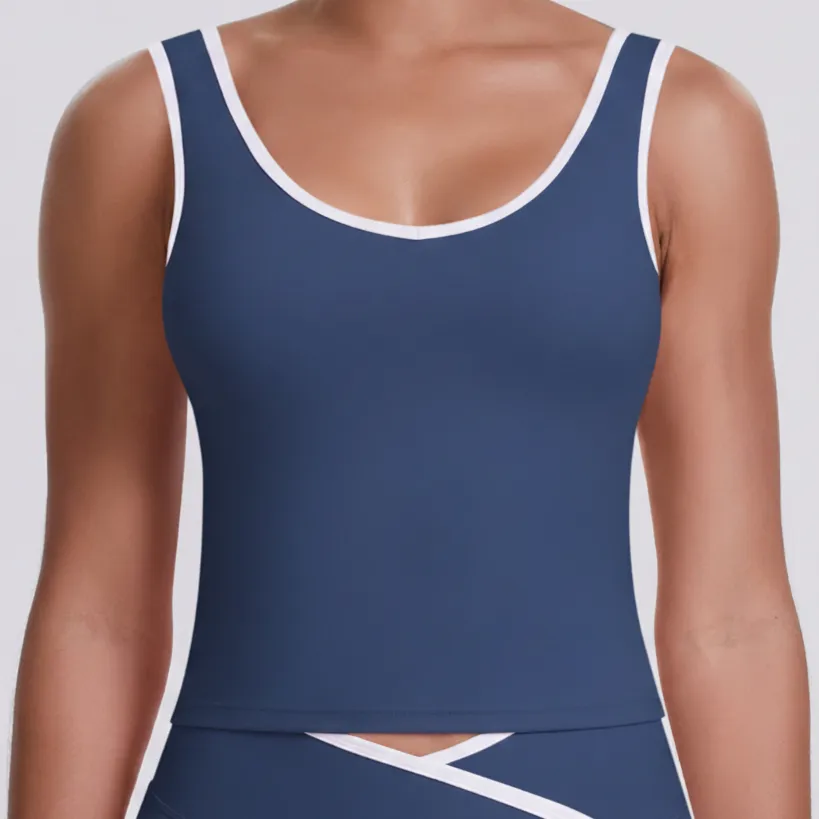 Women's Double-Brushed Colorblock Yoga Tank