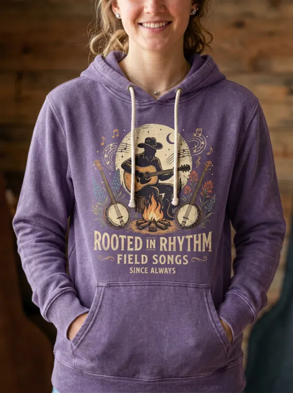 Western-Inspired Graphic Women's Country Music Pullover Hoodie