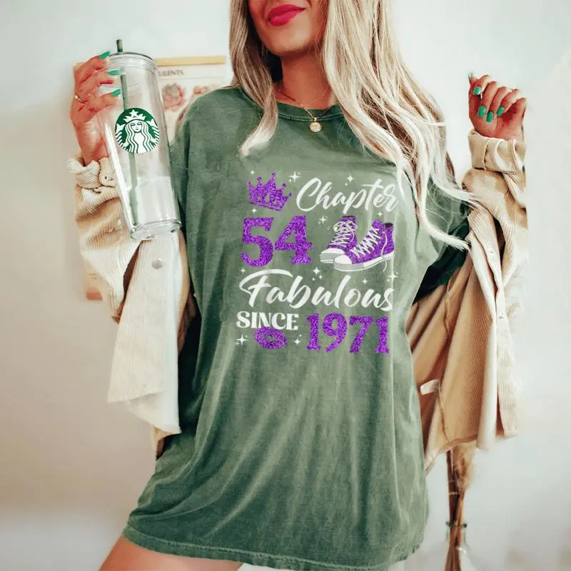 Chapter 54 Fabulous Since 1971 54Th Birthday Lady Women's Oversized Comfort T-Shirt