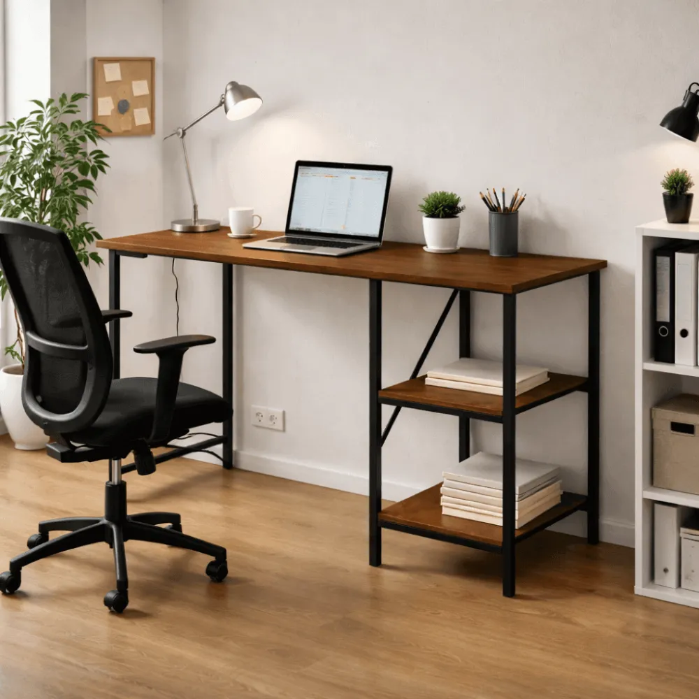 Side Shelf Storage Desk