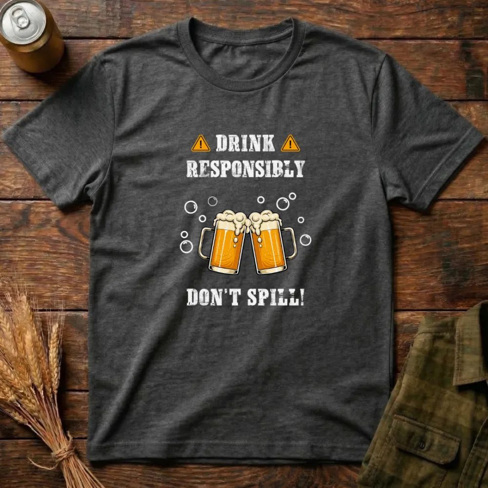 Drink Responsibly Graphic Cotton T-Shirt